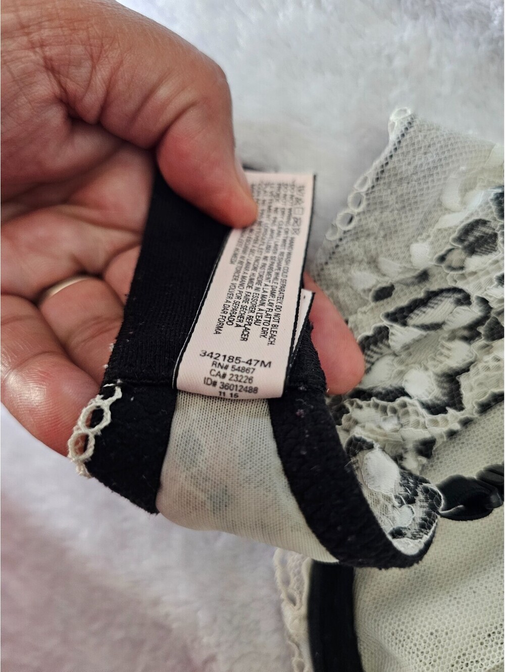 Women's Victoria's Secret Floral Lace Bra Underwire Size 38C Unlined Demi - Picture 16 of 16